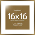 Homeforia 16x16 Picture Frame with Mat for Stunning Displays