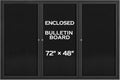 INNOVART Enclosed Bulletin Board 72 x 48 - Lockable Wall Display Case