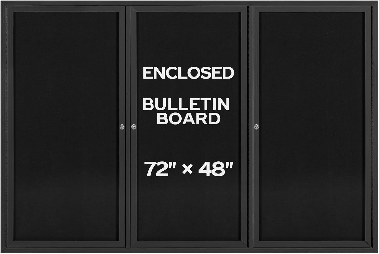 Enclosed Bulletin Board 72 x 48 with Lockable Aluminum Frame