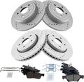 Front and Rear Ceramic Brake Pad & Rotor Kit for 2012-20 Jeep Durango