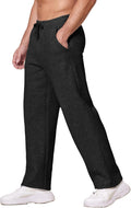 Men's Fleece Lined Sweatpants Open Bottom Straight Leg - Warm