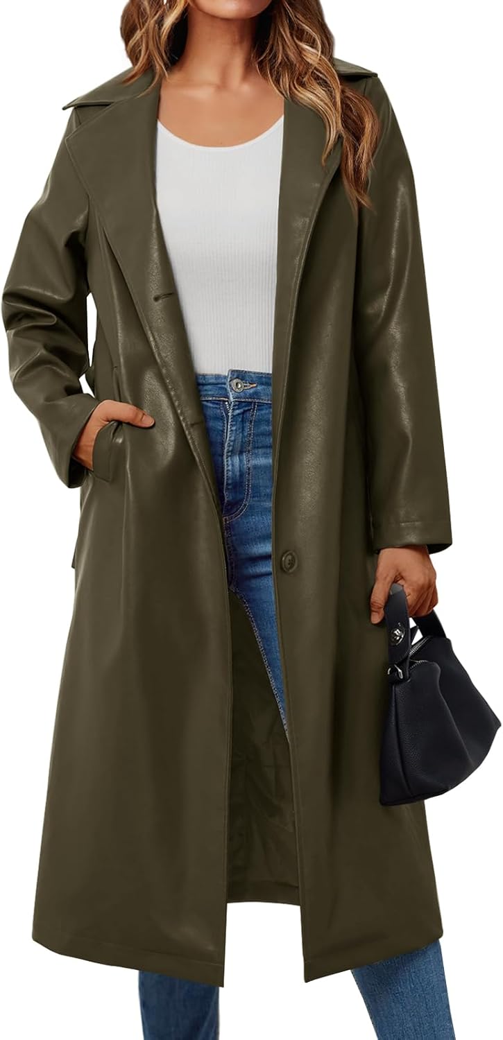 Trendy Queen Womens Long Leather Jackets for Stylish Outfits