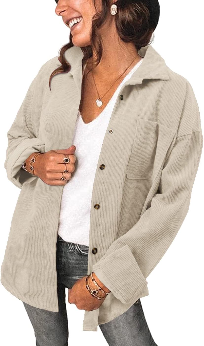 Women's Brushed Plaid Shirts Long Sleeve Flannel Shacket Jacket