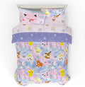 Pokemon Girl Bedding 7-Piece Full Size Comforter Set - Soft Reversible