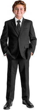 Boys Formal 7-Piece Suit Set Modern Fit - Adjustable Waist