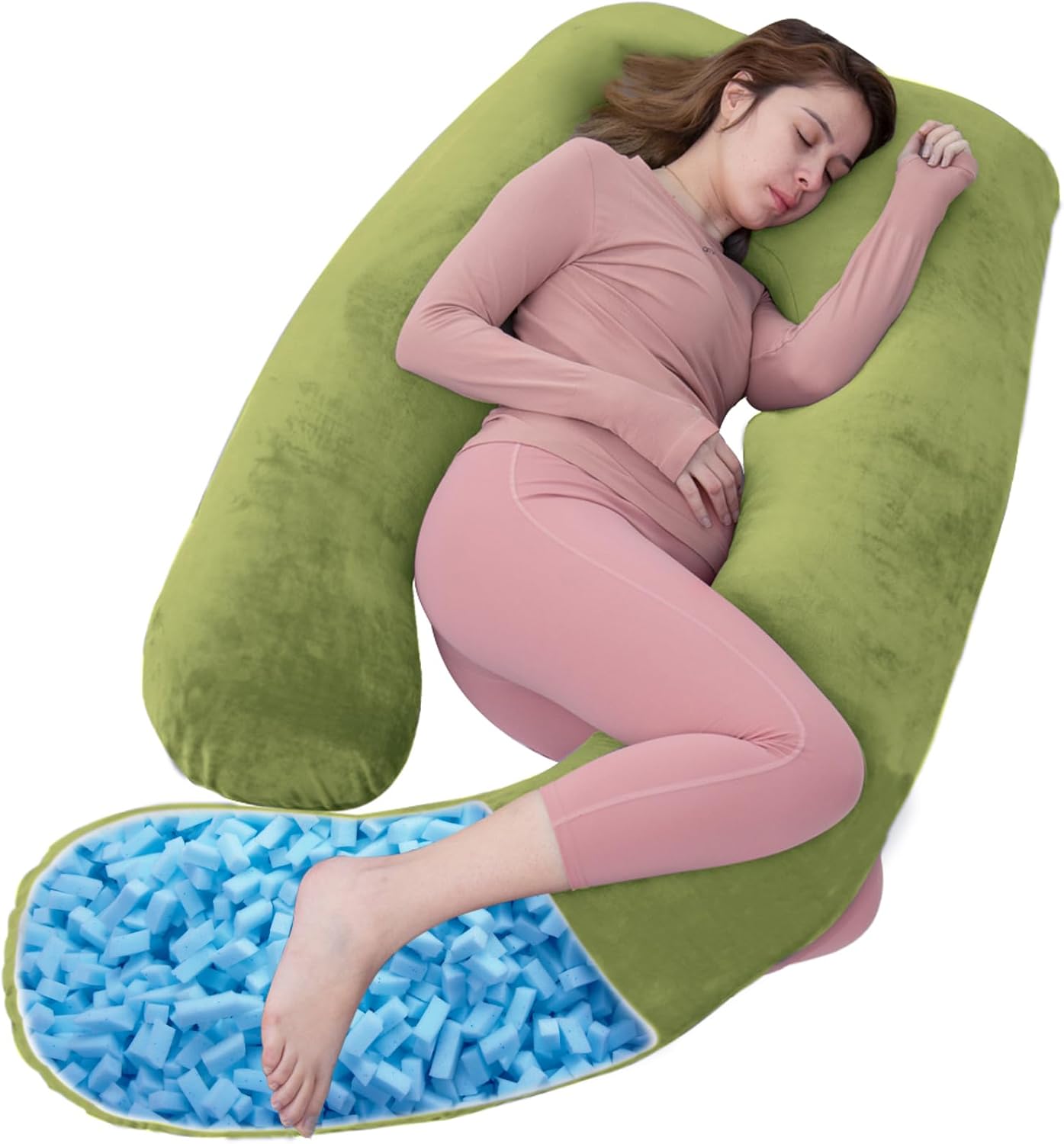 Shredded Memory Foam Body Pillow for Ultimate Comfort