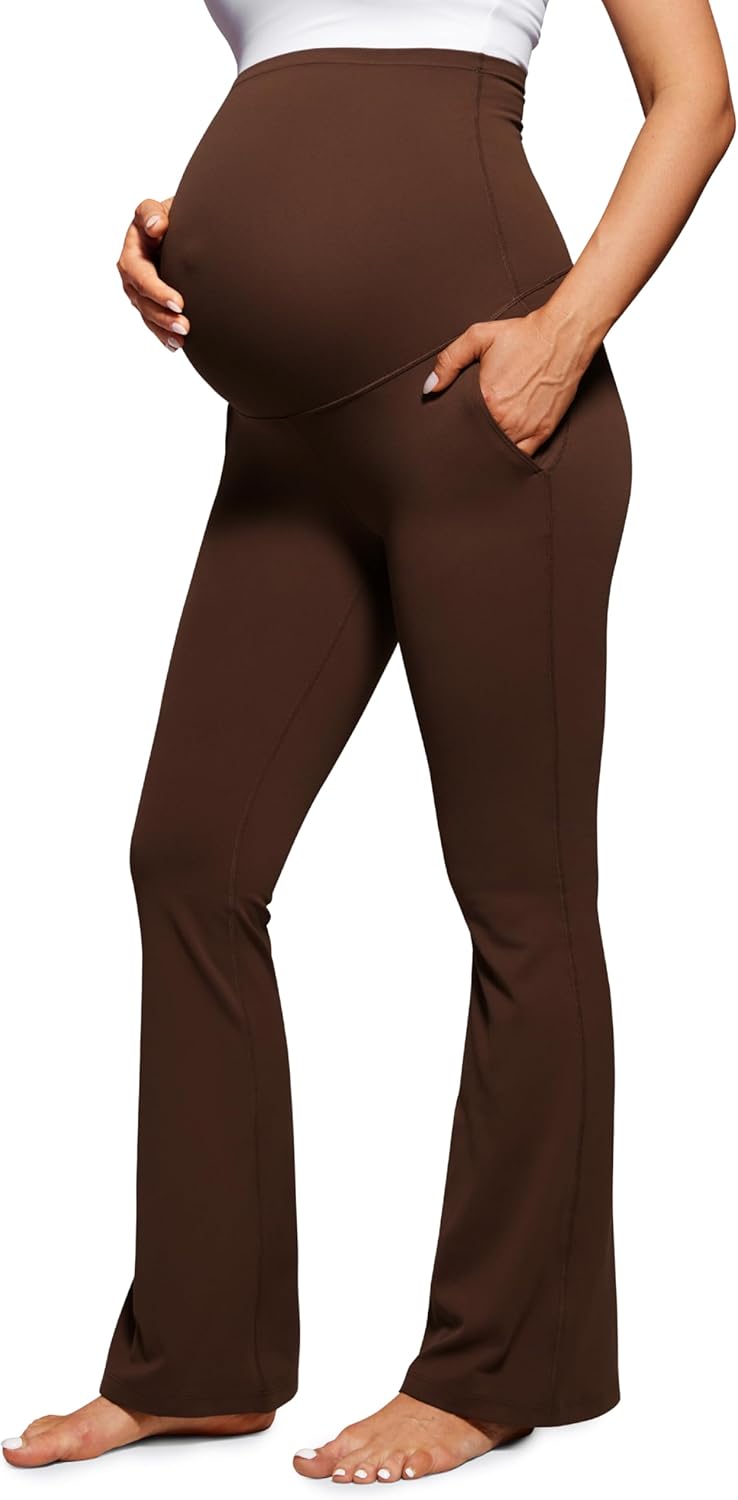 CRZ YOGA Butterluxe Maternity Flare Leggings with Pockets