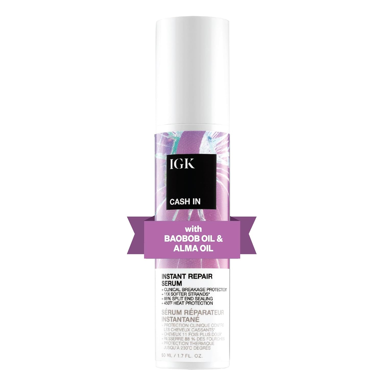 IGK CASH IN Instant Repair Serum for Breakage Protection and More