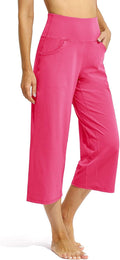Stylish Wide Leg Yoga Capris for Women by Promover for Easy Movement
