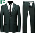 Mens Slim Fit Suit 2 Piece Tuxedo for Prom Business Wedding Dance MOGU
