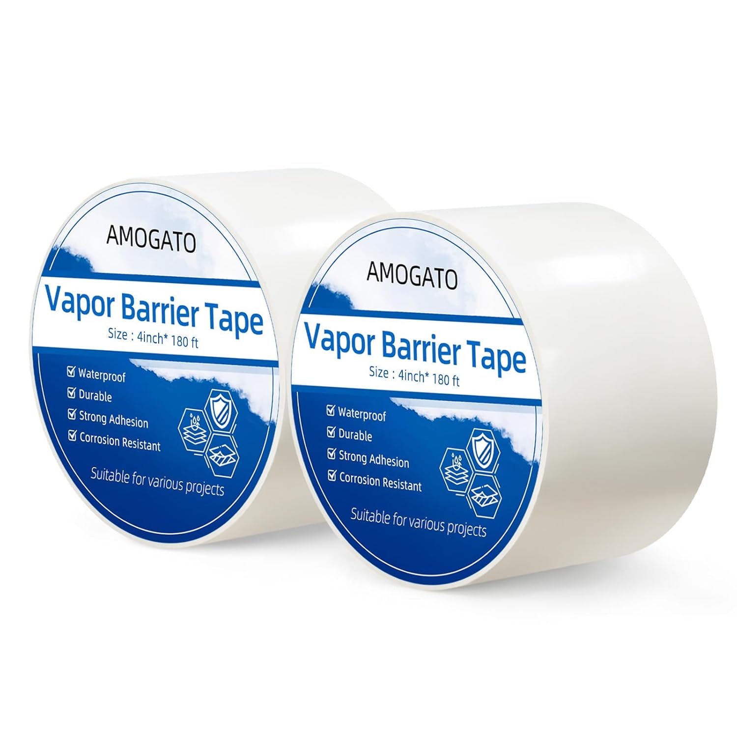 Vapor Barrier Tape 4 in x 180 ft Heavy Duty Waterproof Solution