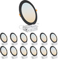 DLLT LED Recessed Ceiling Lights 12 Pack 8in 5CCT Ultra-Thin