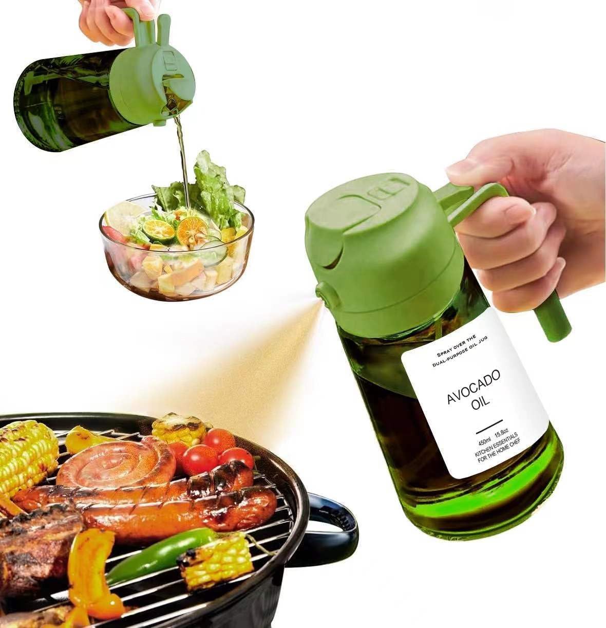 2-in-1 Olive Oil Dispenser - Dual Functionality