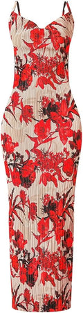 LASPIA Cowl Neck Pleated Maxi Dress - Flattering Summer Wedding Guest
