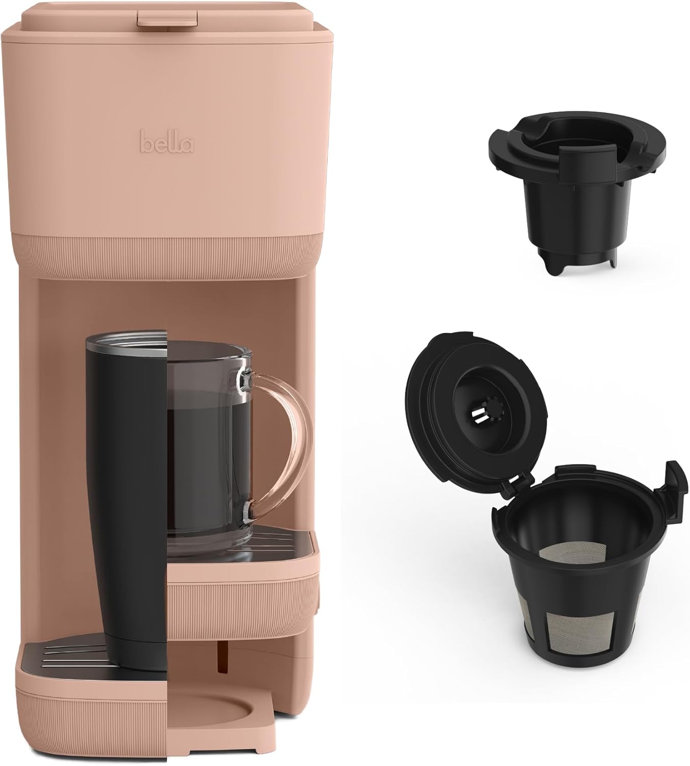 BELLA Single Serve Coffee Maker: Versatile Brewing, Easy Cleanup