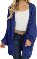 Womens Long Sleeve Open Front Chunky Knit Cardigan - Cozy Layering