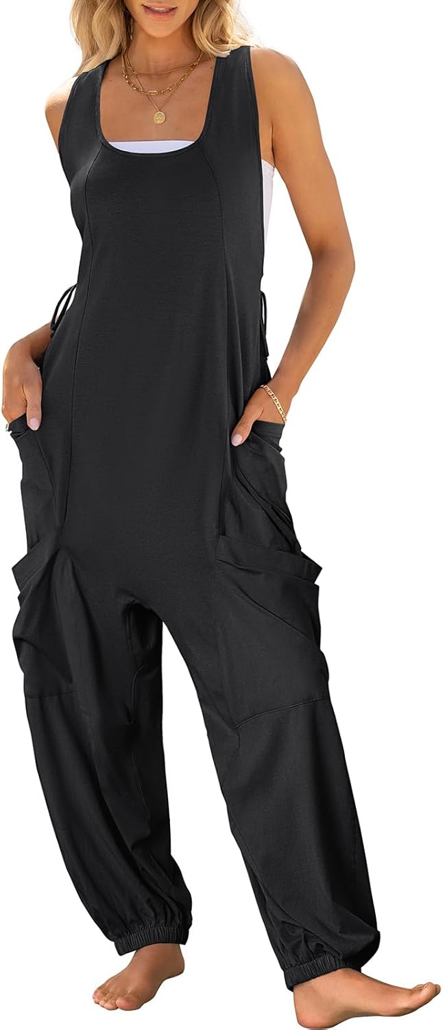 Trendy Summer Jumpsuit for Women - Casual Loose Overalls