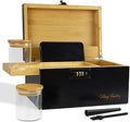 Viking Factory Large Bamboo Box Tray Set with Combination Lock - Smell
