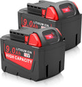 2 Pack 9.0Ah 18V Battery Replacement for Milwaukee Mk-18 - High