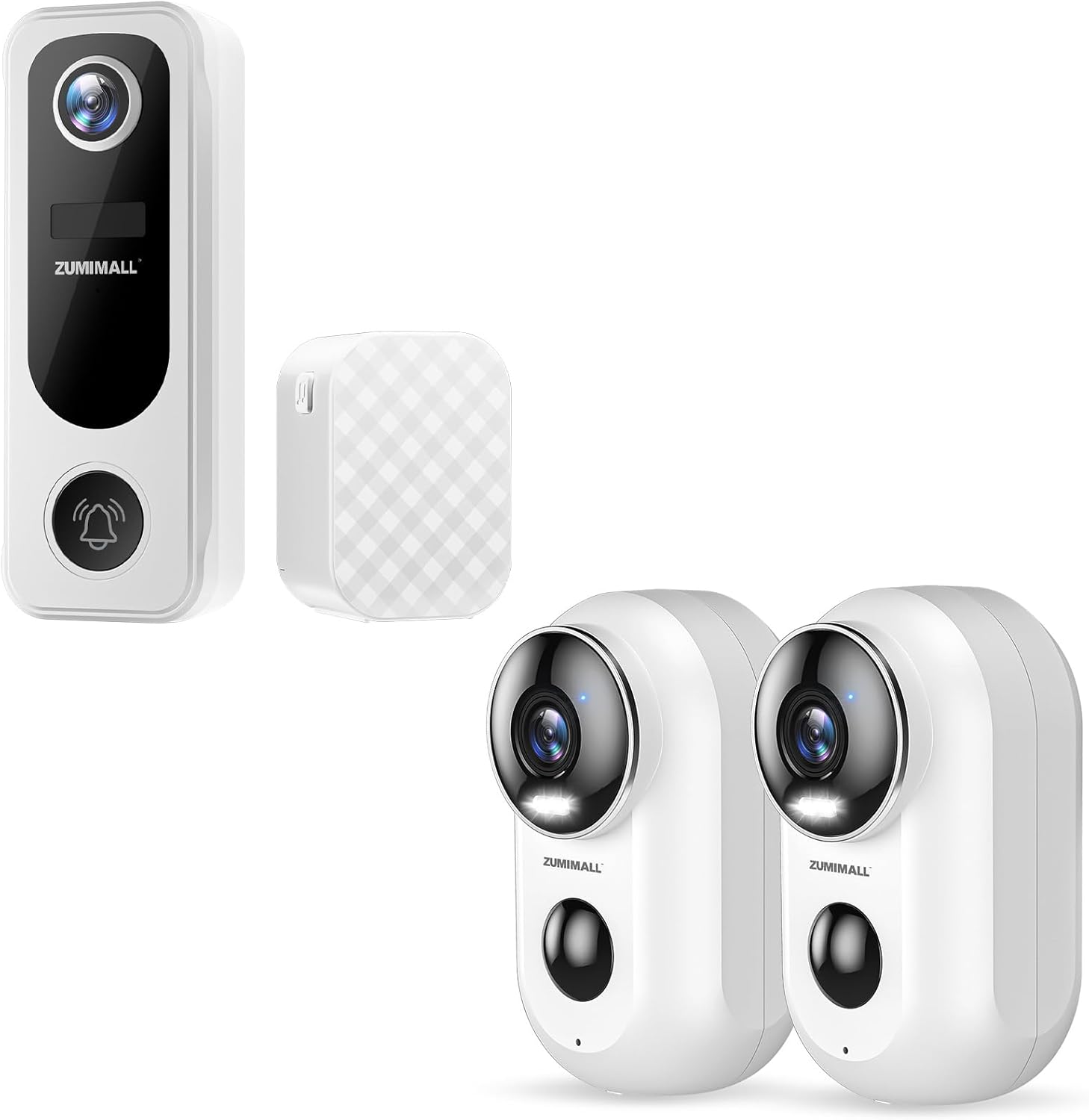 ZUMIMALL Wireless Video Doorbell: Voice Changer, AI Detection