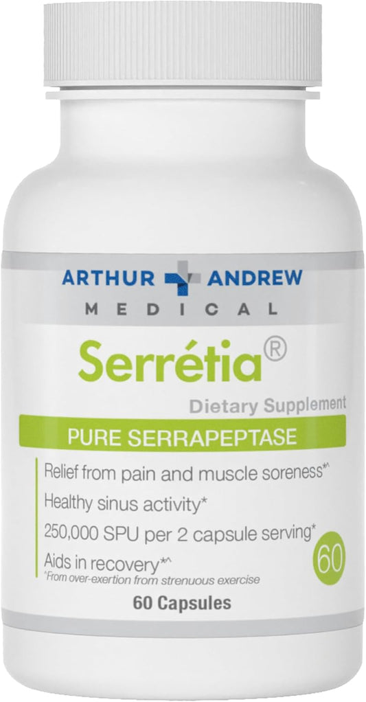Serrapeptase Formula for Muscle and Sinus Support, 60 Capsules