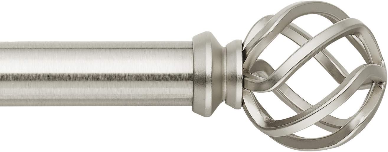 Adjustable Curtain Rod Set, Fits 72-144 Windows
