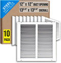 12x12 Steel Return Air Grille 10 Pack - Durable White Vent Covers