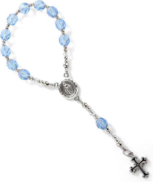 Precious Pieces Sterling Silver Baptism Baby Rosary Gift