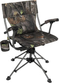 360 Swivel Hunting Chair - Sturdy Camo Folding Seat for Blinds