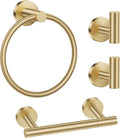 Brushed Gold Bathroom Hardware Set 4-Piece Towel Holder Set - Durable