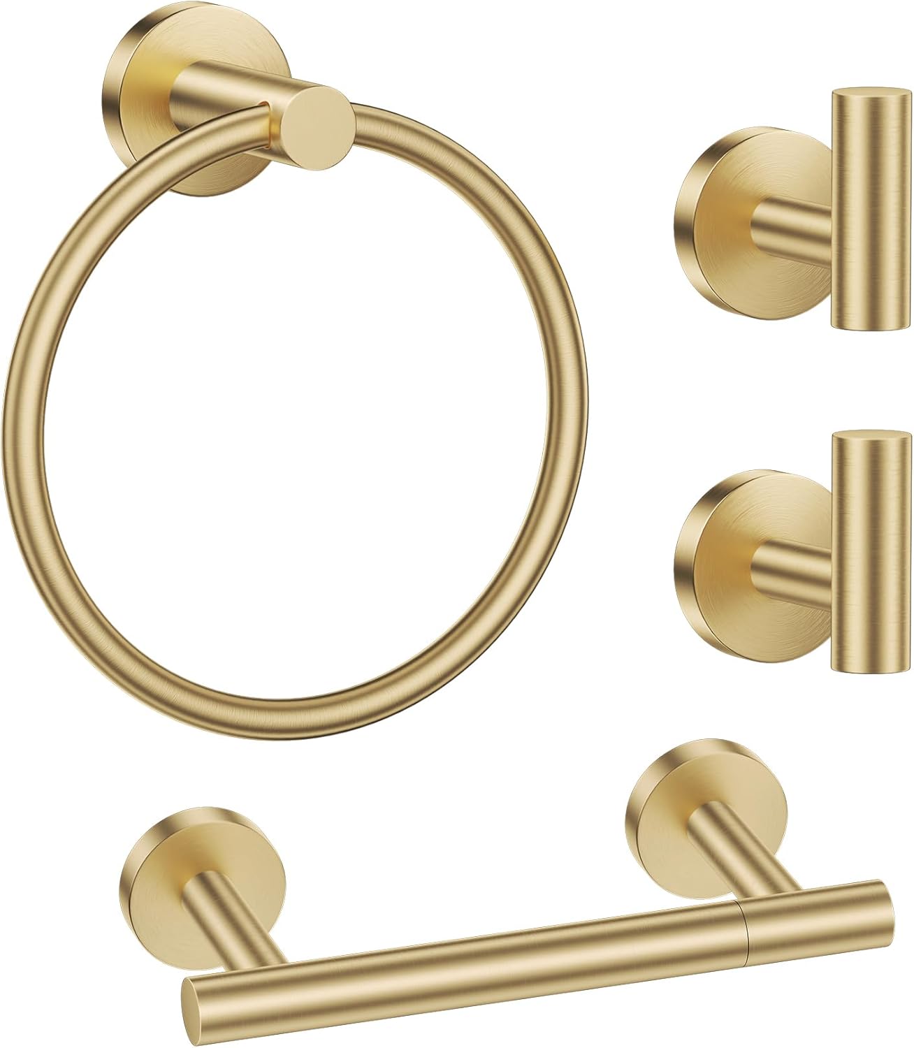 Brushed Gold Bathroom Hardware Set for Modern Elegance