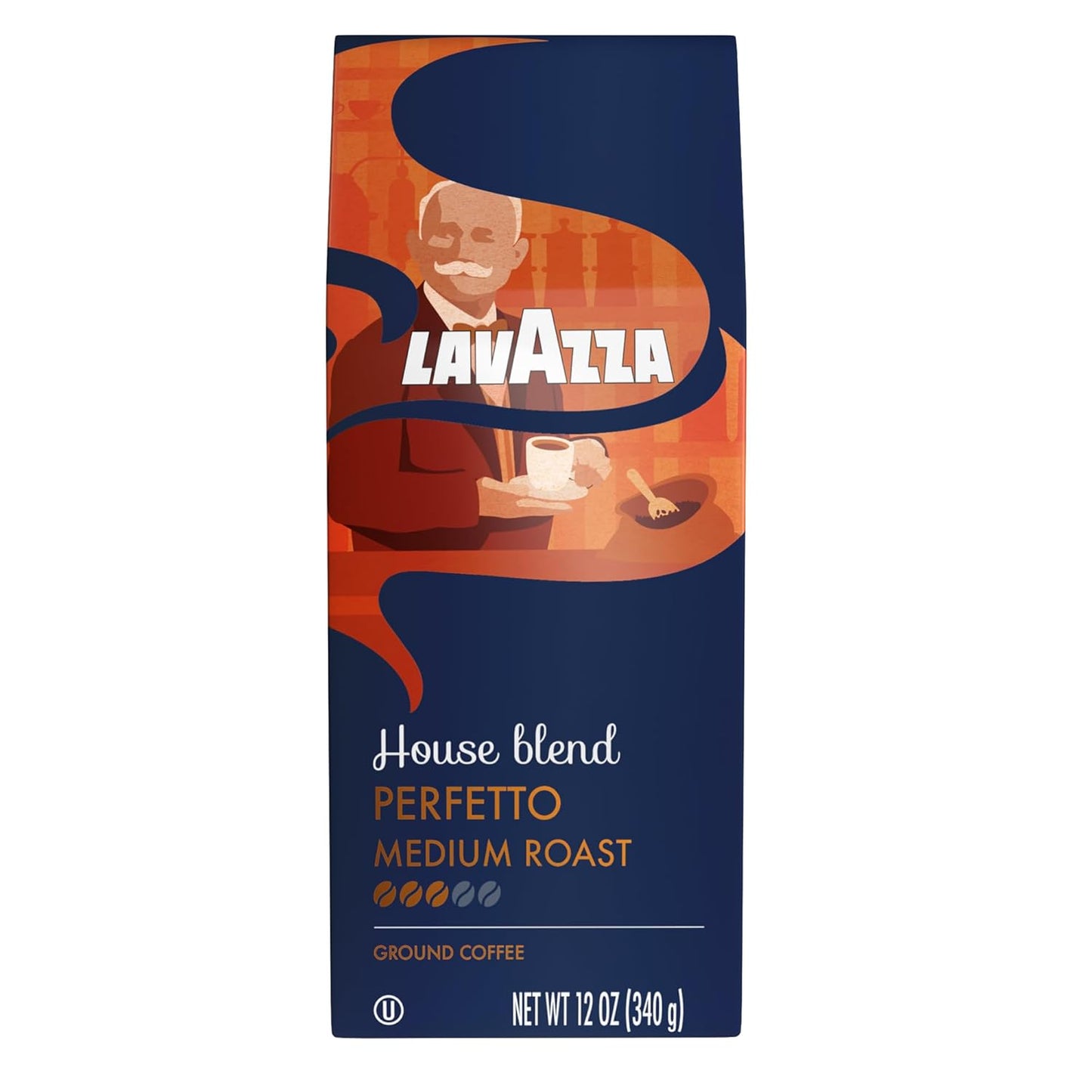 Lavazza Perfetto Medium Roast Ground Coffee - Rich & Full-Bodied