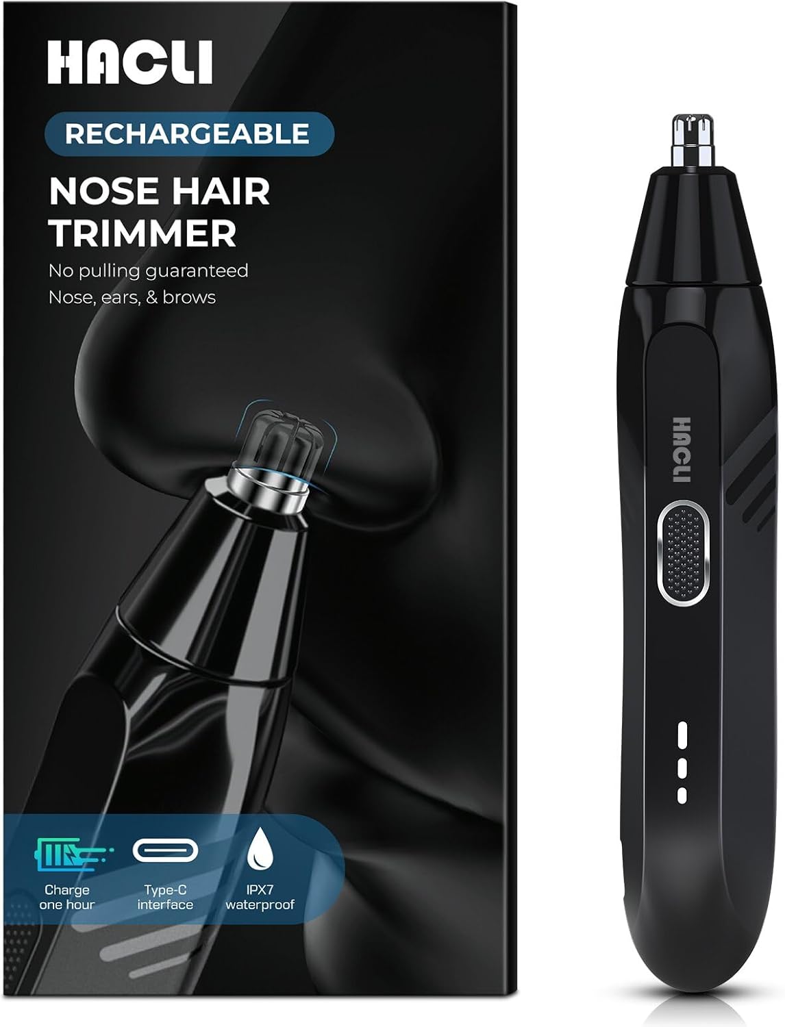 Nose Hair Trimmer for Men Women - Powerful 8000RPM Motor