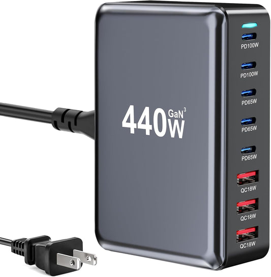 Super Fast 440W GAN Charger for MacBook & iPhone