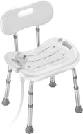 FSA/HSA Eligible Shower Chair: Adjustable, Non-Slip, 350 lbs Capacity