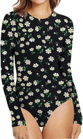 MANGOPOP Women's Crew Neck Short Sleeve Bodysuit - Everyday Staple