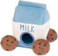 ZippyPaws Burrow Milk and Cookies Plush Hide-and-Seek Toy