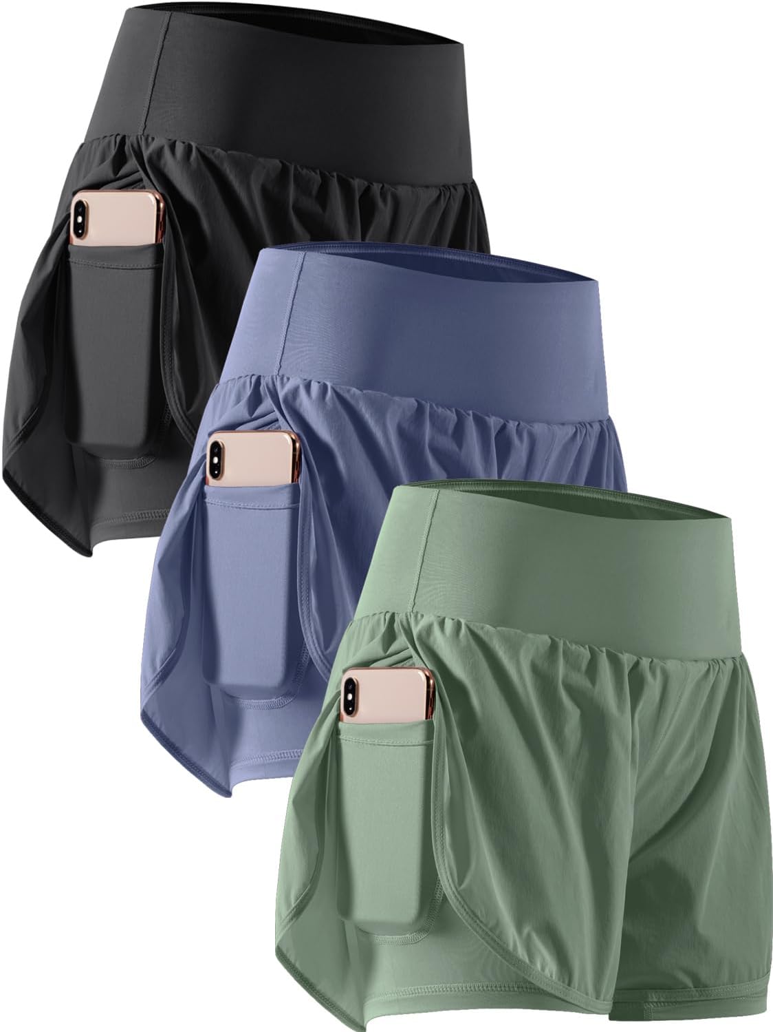 CADMUS 2 in 1 Women's Workout Shorts for Gym and Running