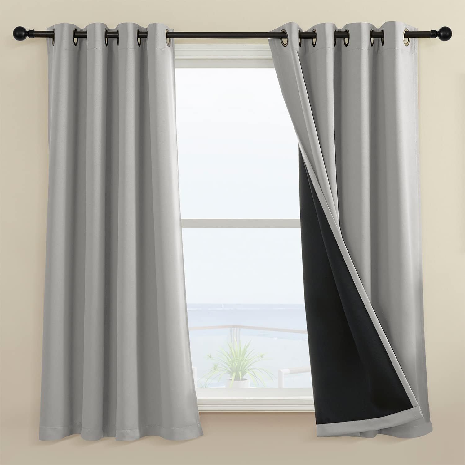 Rutterllow 100% Blackout Curtains for Complete Light Control