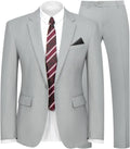 2 Piece Men's Suit One Button Slim Fit Blazer and Pants - Versatile