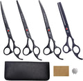 Purple Dragon Professional 7 in Pet Grooming Scissor Kit - Smooth Cuts