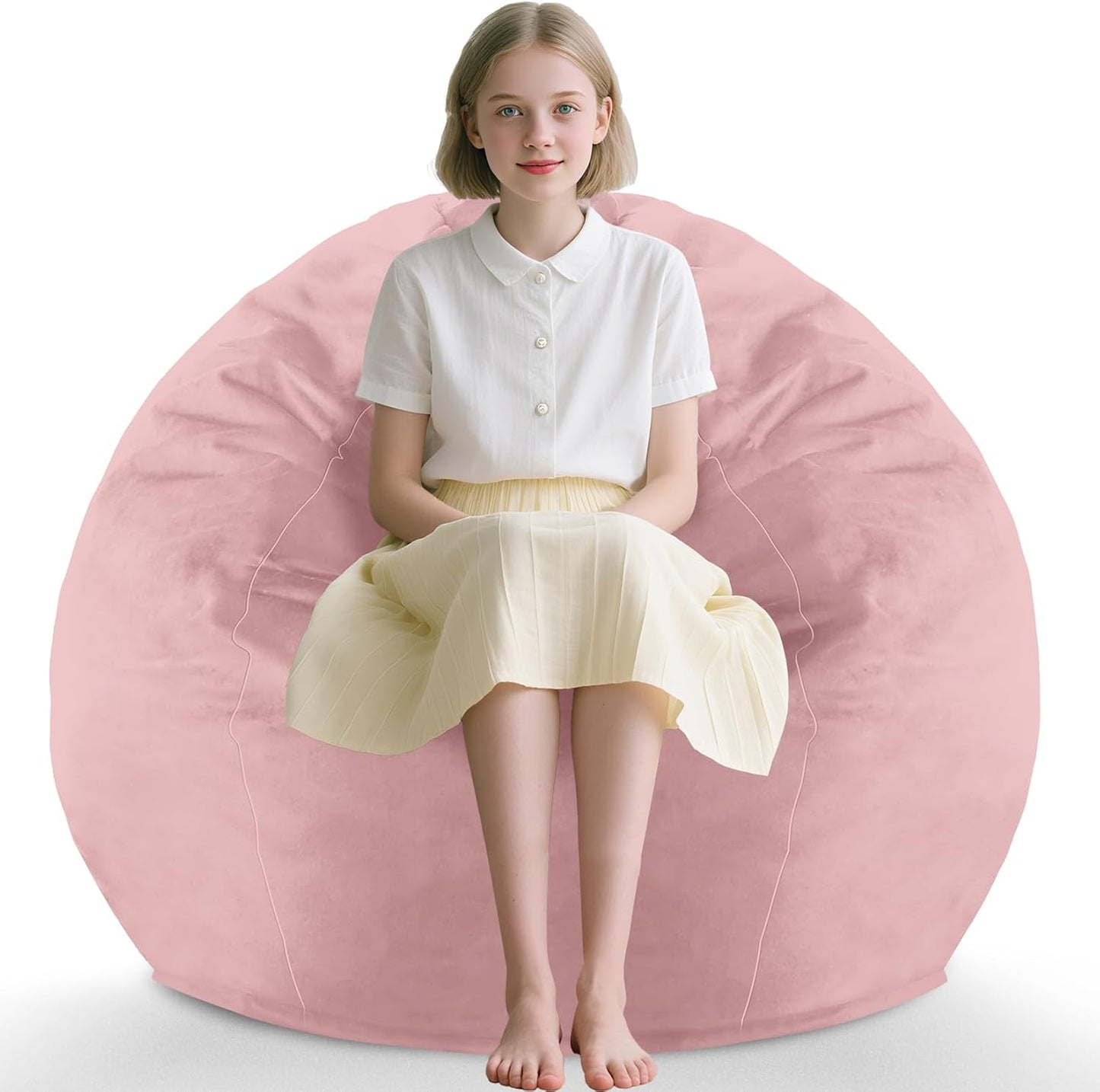 Comfy 2FT Bean Bag Chair with Memory Foam for Cozy Relaxation