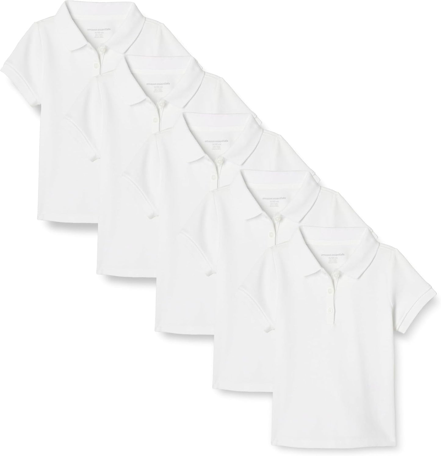 Classic Fit Short Sleeve Uniform Polo Shirt for Girls and Toddlers