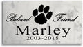 Dog Pet Memorial Stone Plaque 12in x 6in - Personalized Beloved Friend
