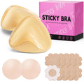 Ultra Push up Sticky Bra Pads Inserts - Instant Lift for Backless Tops
