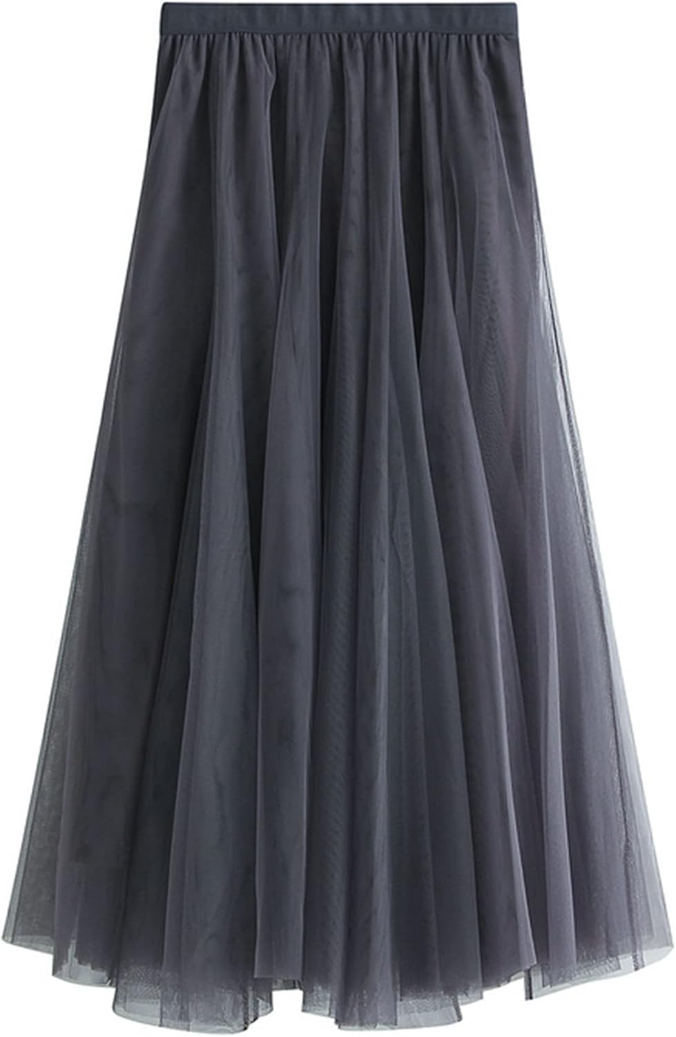 Dirholl Women's A-Line Fairy Patterned Tulle Midi Skirt