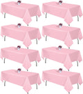 Pink Rectangle Tablecloth 60x126 in 8-Pack - Wrinkle Resistant Covers