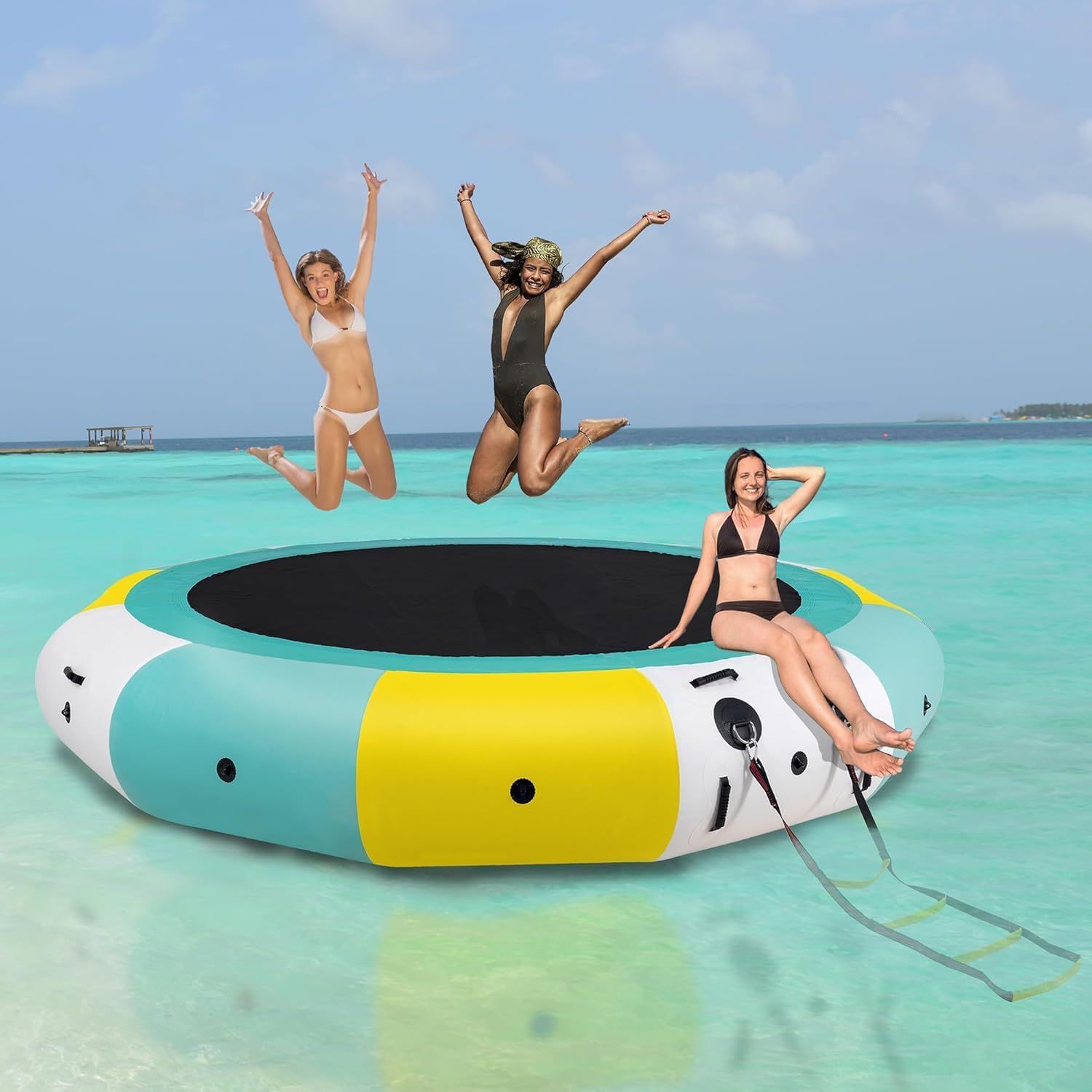 COOLWAVE Inflatable Water Trampoline for Lake Pool Ocean Fun