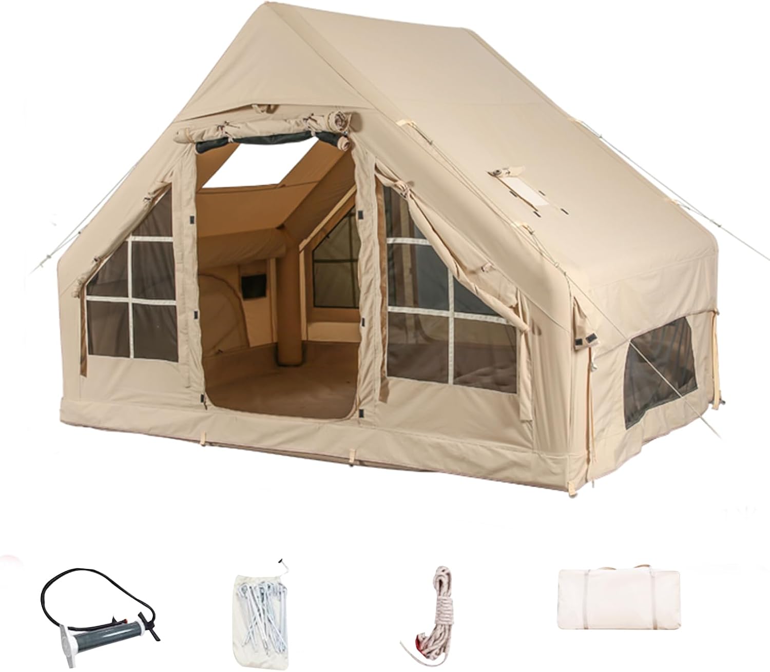 Easy Setup Inflatable Camping Tent, All-Weather Glamping Haven