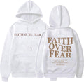 Faith Over Fear Hoodie Women Christian Sweatshirt - Cozy Inspirational